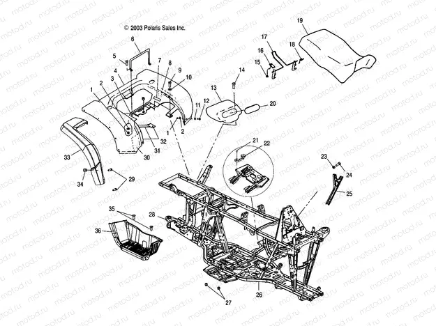 REAR CAB | REAR CAB, SEAT and MAIN FRAME - A04CH68AP/AQ/AU/CU (4987468746A03)