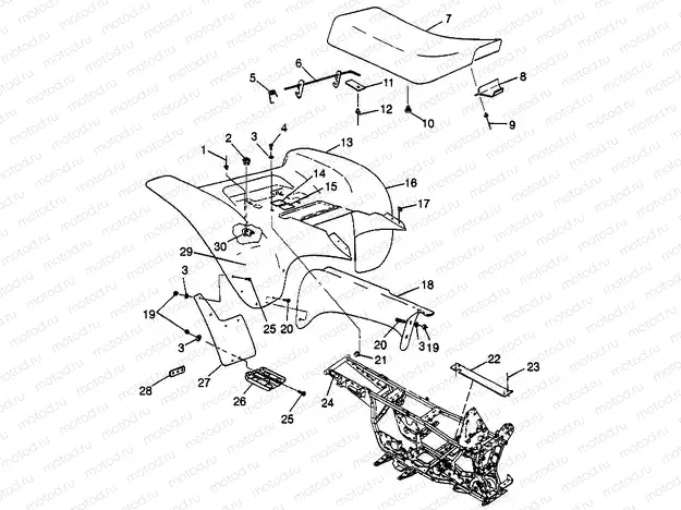 REAR CAB Scrambler 400L W97BC38C (4939893989A006) | REAR CAB Scrambler 400L W97BC38C (4939893989A006)