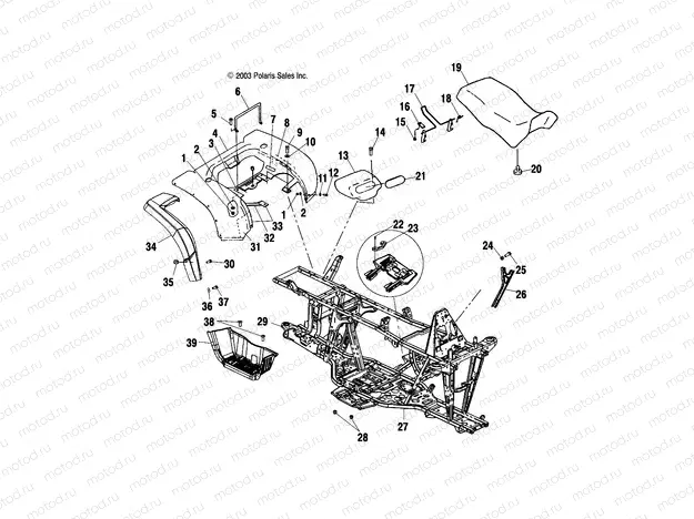 REAR CAB/SEAT/MAIN FRAME - A04CH68AC/AF/AH/AJ/AT/AV (4986128612A03) | REAR CAB/SEAT/MAIN FRAME - A04CH68AC/AF/AH/AJ/AT/AV (4986128612A03)