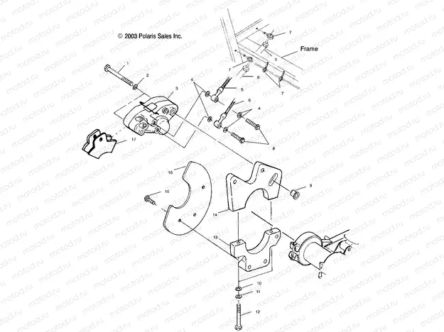 REAR CALIPER MOUNTING - A04BA25CA/CB (4986208620B05) | REAR CALIPER MOUNTING - A04BA25CA/CB (4986208620B05)