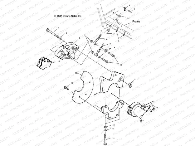 REAR CALIPER MOUNTING - A04CA32AA/AB/FA (4986248624B02) | REAR CALIPER MOUNTING - A04CA32AA/AB/FA (4986248624B02)
