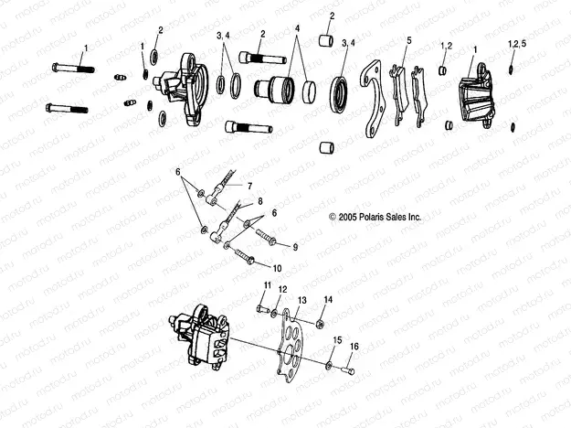 REAR CALIPER MOUNTING - A05BA25CA/CB (4999201549920154B13) | REAR CALIPER MOUNTING - A05BA25CA/CB (4999201549920154B13)