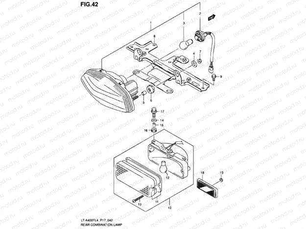 REAR COMBINATION LAMP (LT-A400FL4 P17)