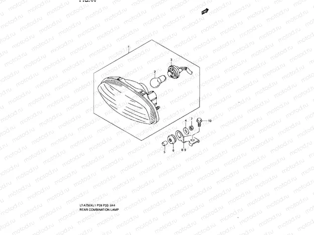 REAR COMBINATION LAMP (LT-A750XL1 P33)