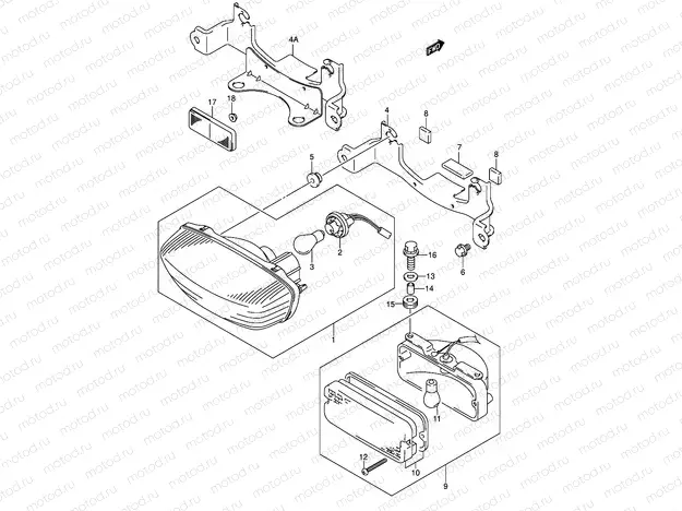REAR COMBINATION (LT-F250K4 E17,E24)