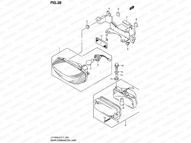 REAR COMBINATION (LT-F250L2 E17)