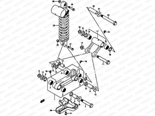 REAR CUSHION LEVER (MODEL K4)