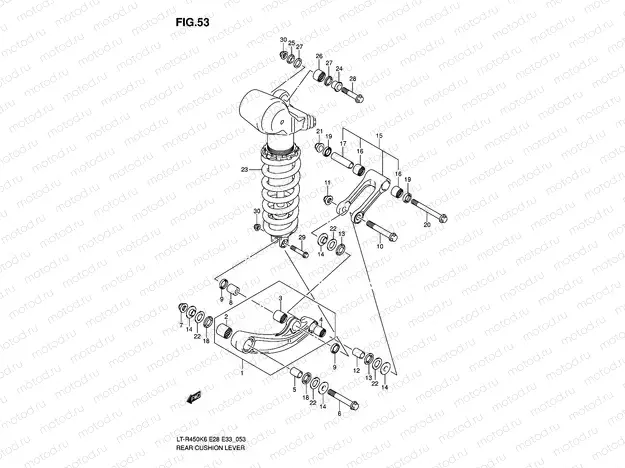 REAR CUSHION LEVER (MODEL K6/K7)
