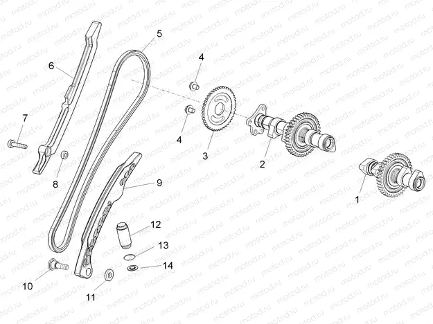 Rear cylinder timing system