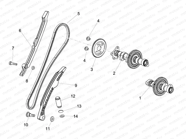 Rear cylinder timing system