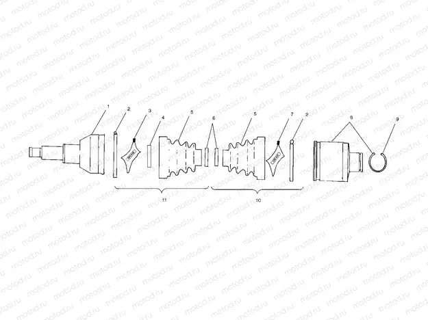 REAR DRIVE SHAFT - A00CH50AA (4954805480B006) | REAR DRIVE SHAFT - A00CH50AA (4954805480B006)