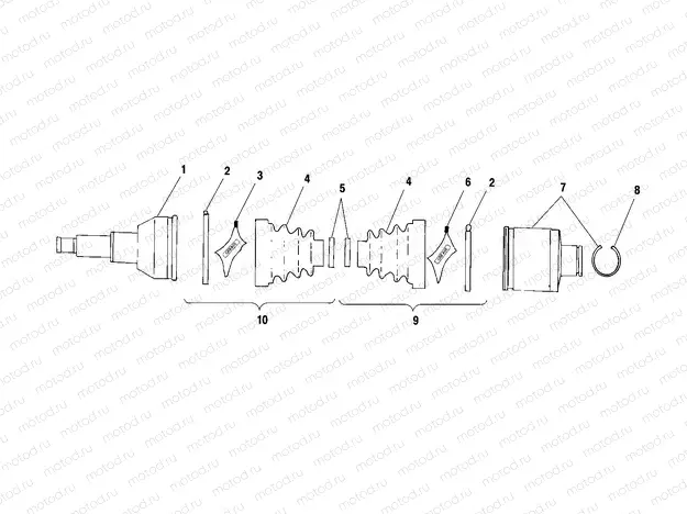 REAR DRIVE SHAFT - A01CH50AA (4964466446B003) | REAR DRIVE SHAFT - A01CH50AA (4964466446B003)