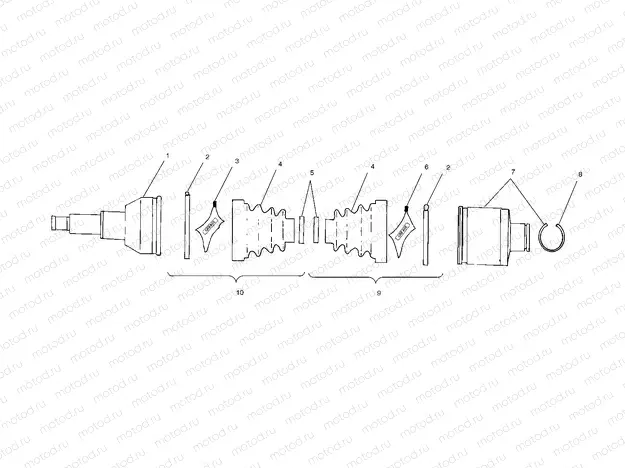 REAR DRIVE SHAFT - A02CH42AA (4968536853B06) | REAR DRIVE SHAFT - A02CH42AA (4968536853B06)
