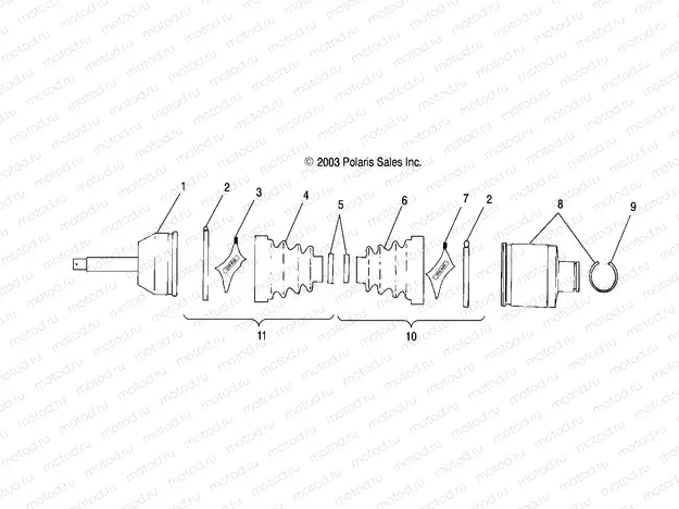 REAR DRIVE SHAFT - A04CH50AO/AQ/AR/AS/AT/AV/AW/AX (4987288728B11) | REAR DRIVE SHAFT - A04CH50AO/AQ/AR/AS/AT/AV/AW/AX (4987288728B11)