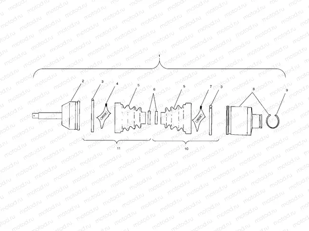REAR DRIVE SHAFT - A04CH68AC/AF/AH/AJ/AT/AV (4986108610B03) | REAR DRIVE SHAFT - A04CH68AC/AF/AH/AJ/AT/AV (4986108610B03)