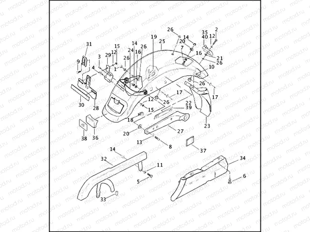REAR FENDER & BELT GUARDS