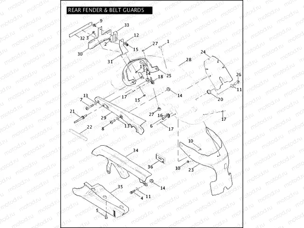 REAR FENDER & BELT GUARDS