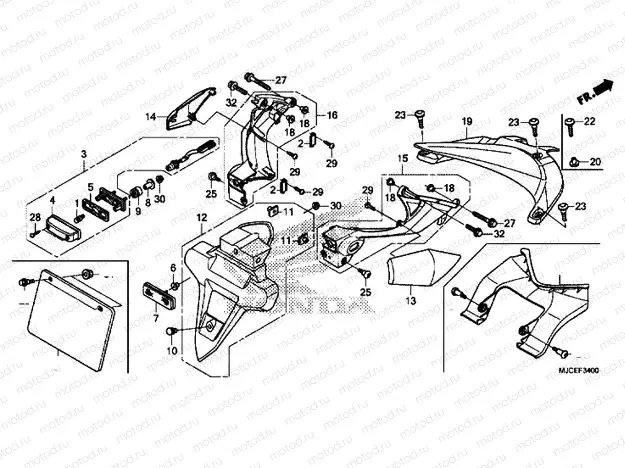 REAR FENDER / LICENSE LIGHT