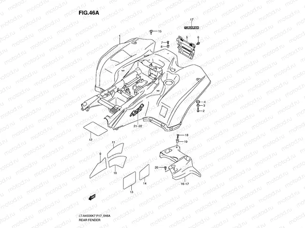 REAR FENDER (LT-A450XK9/XZK9 P17)