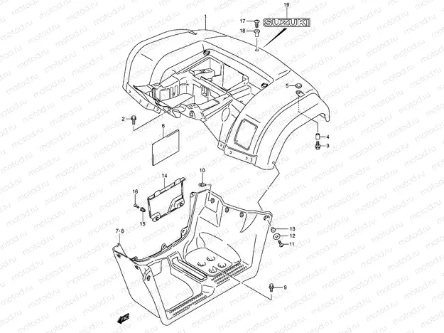 REAR FENDER (MODEL K4/K5/K6/K7)