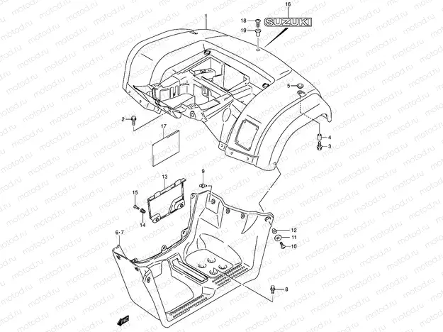 REAR FENDER (MODEL K4/K5/K6/K7)