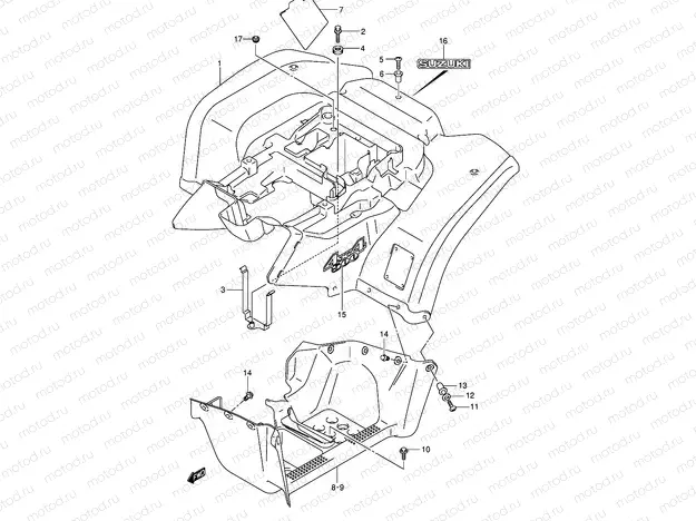 REAR FENDER (MODEL K5/K6/K7)
