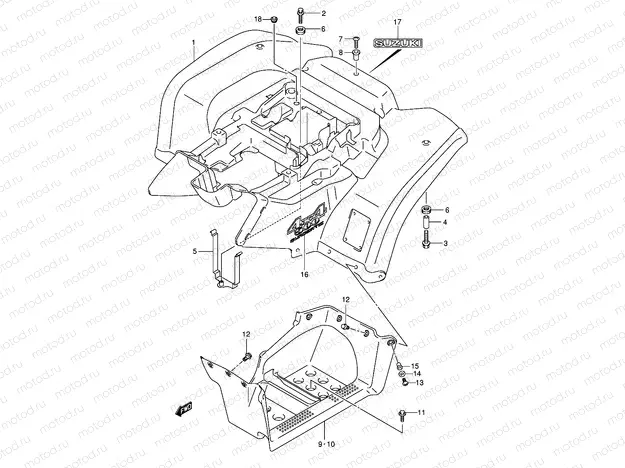 REAR FENDER (MODEL K5/K6/K7)