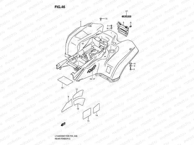 REAR FENDER (MODEL K7/K8)