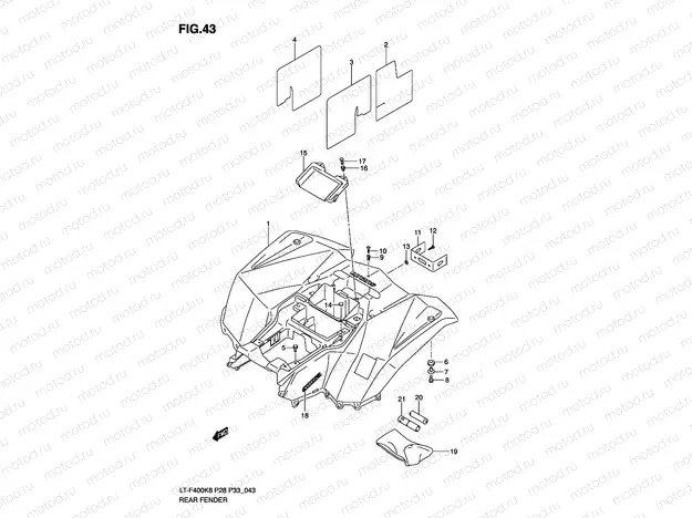 REAR FENDER (MODEL K8/K9)