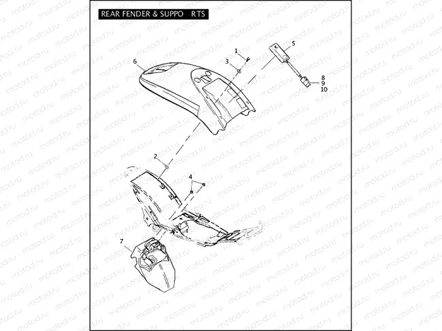 REAR FENDER & SUPPORTS
