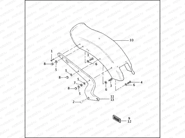 REAR FENDER & SUPPORTS - FXST, FXSTC, FXSTS & FXSTB