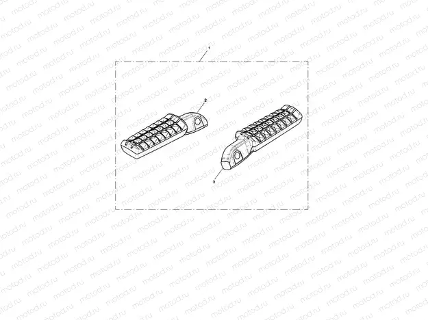 Rear Footrest, Pair