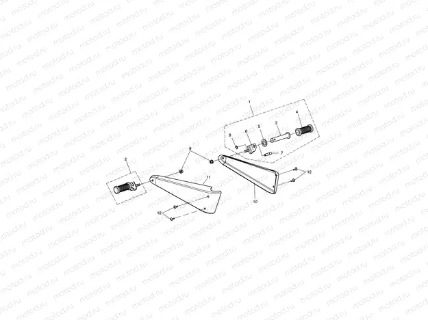Rear Footrests & Mountings