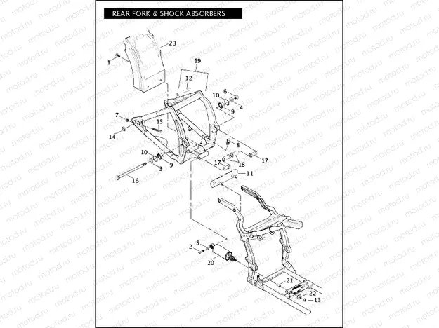 REAR FORK & SHOCK ABSORBERS