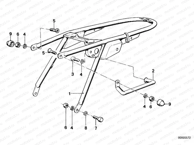 Rear frame