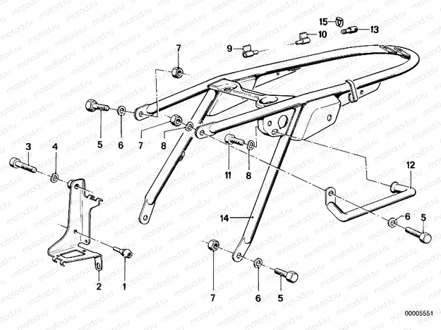 Rear frame