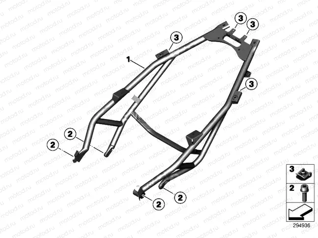 Rear frame