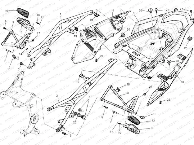 REAR FRAME COMP. » FRAME