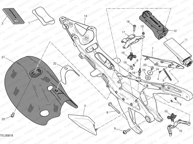 REAR FRAME COMP. [MOD:1199 R;XST:AUS,EUR,FRA,JAP,TWN]