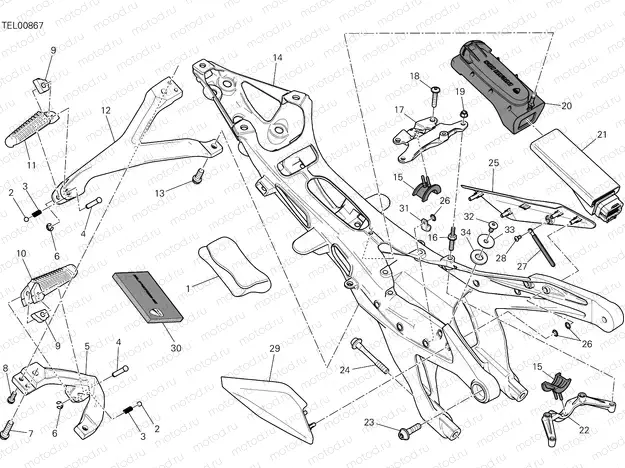 REAR FRAME COMP. [MOD:1299;XST:AUS,EUR,FRA,JAP,TWN]
