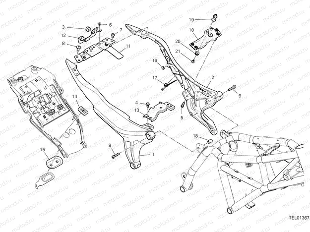 REAR FRAME COMP. [MOD:SCR11DRK]
