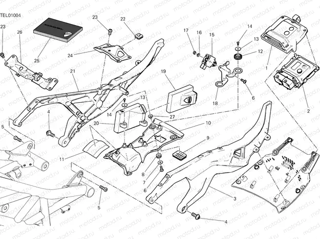 REAR FRAME COMP. [MOD:XDIAVELS]