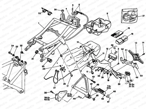 REAR FRAME DM003097> » FRAME