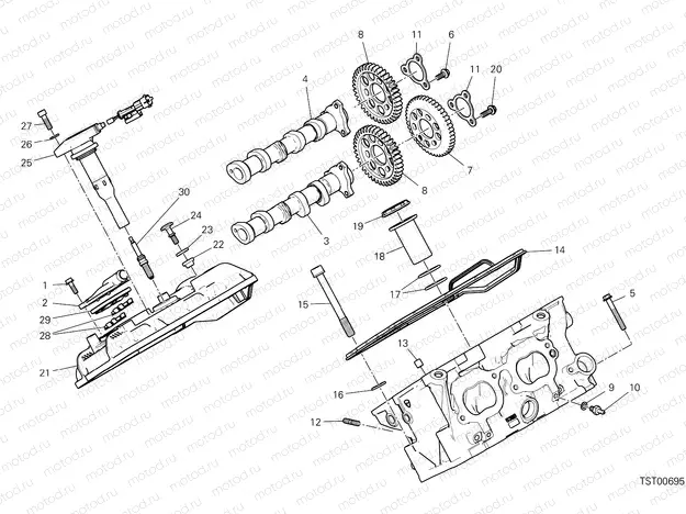 REAR HEAD - TIMING SYSTEM [MOD:MSV4]