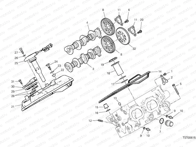 REAR HEAD - TIMING SYSTEM [MOD:PANV4 S]