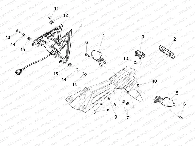Rear headlamps