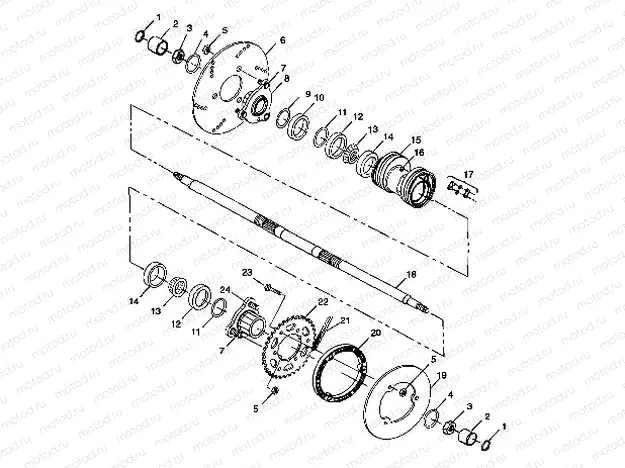 REAR HOUSING Scrambler 400 W98BC38C (4947254725C005) | REAR HOUSING Scrambler 400 W98BC38C (4947254725C005)