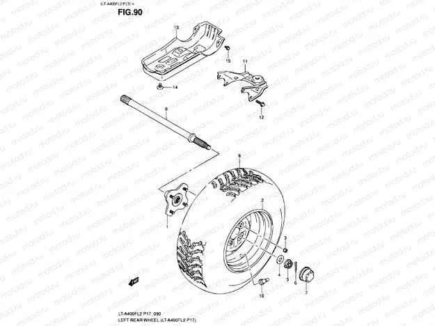 REAR LEFT WHEEL (LT-A400FL2 P17)