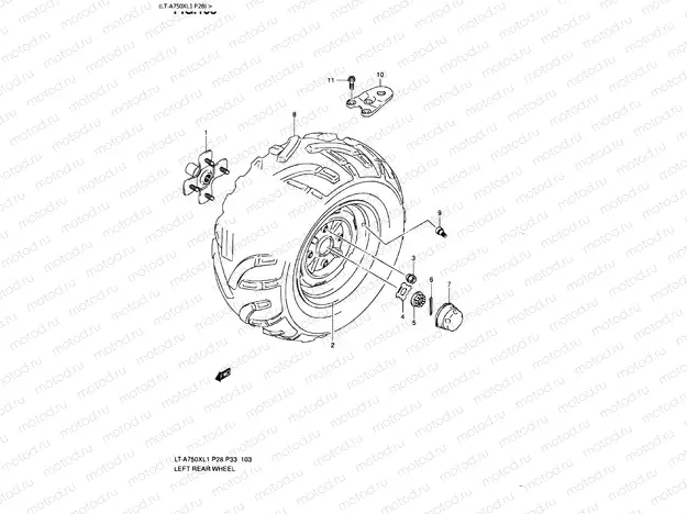 REAR LEFT WHEEL (LT-A750XL1 P28)