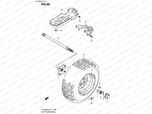 REAR LEFT WHEEL (LT-F400FL2 P24)